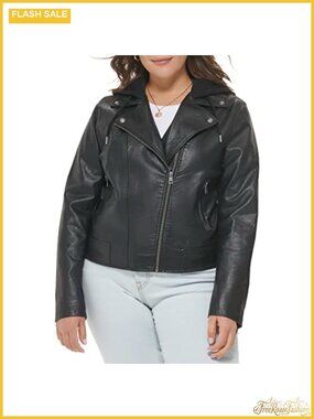 Faux Leather Moto Jacket Classic Aviator Moto Style